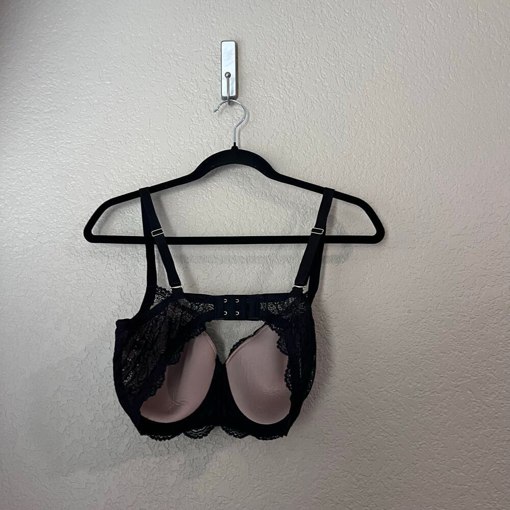 ThirdLove 24/7 Lace Balconette Bra 36 E Classic Underwire Push Up Black Tan 36DD - Picture 4 of 7